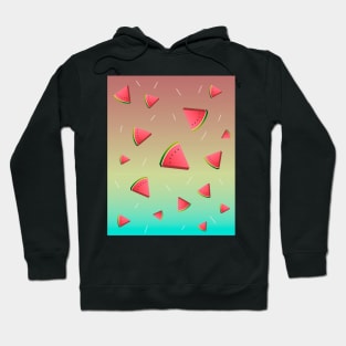 Watermelon slices pattern illustration Hoodie